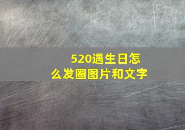 520遇生日怎么发圈图片和文字