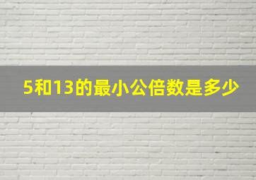 5和13的最小公倍数是多少