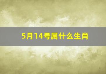 5月14号属什么生肖