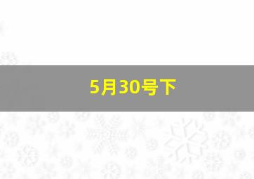 5月30号下