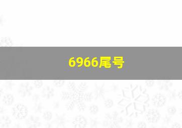 6966尾号