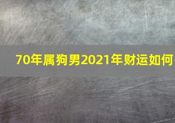 70年属狗男2021年财运如何