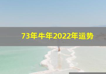 73年牛年2022年运势