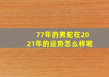 77年的男蛇在2021年的运势怎么样呢