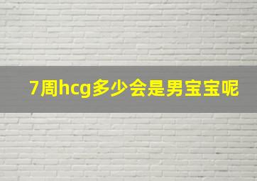 7周hcg多少会是男宝宝呢