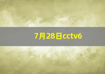 7月28日cctv6