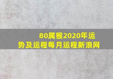 80属猴2020年运势及运程每月运程新浪网