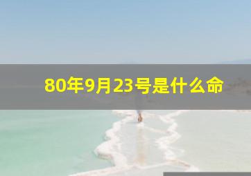 80年9月23号是什么命