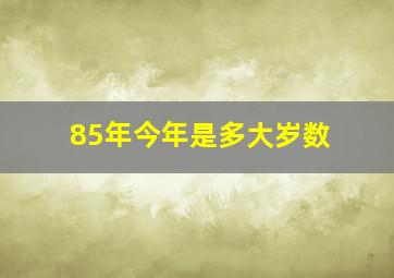 85年今年是多大岁数