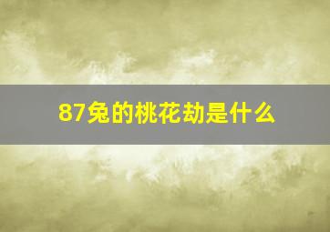 87兔的桃花劫是什么