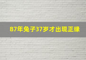 87年兔子37岁才出现正缘