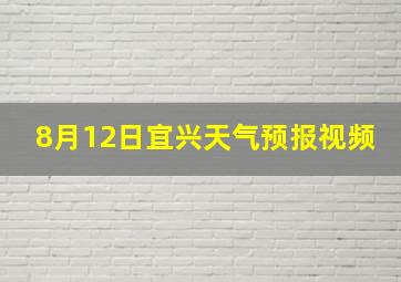 8月12日宜兴天气预报视频