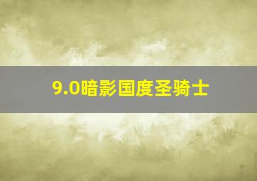 9.0暗影国度圣骑士