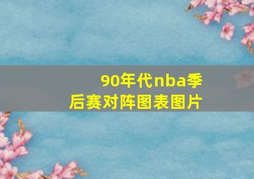 90年代nba季后赛对阵图表图片