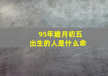 95年腊月初五出生的人是什么命