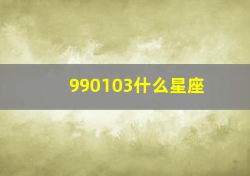 990103什么星座