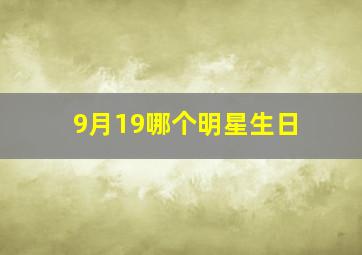 9月19哪个明星生日