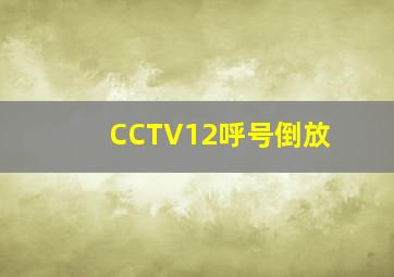 CCTV12呼号倒放