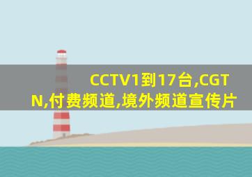 CCTV1到17台,CGTN,付费频道,境外频道宣传片