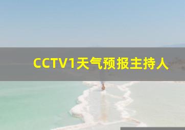 CCTV1天气预报主持人