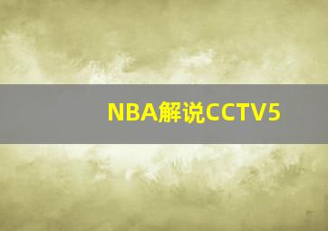 NBA解说CCTV5