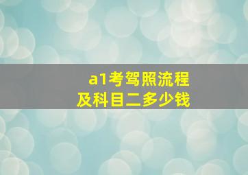 a1考驾照流程及科目二多少钱