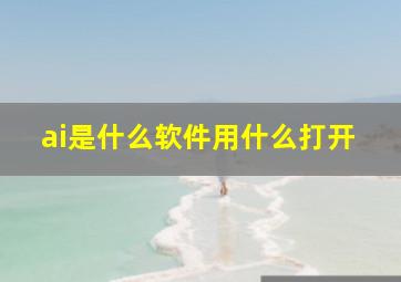 ai是什么软件用什么打开