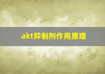 akt抑制剂作用原理