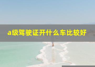 a级驾驶证开什么车比较好