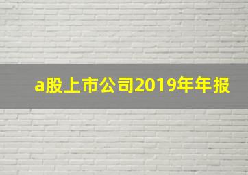 a股上市公司2019年年报