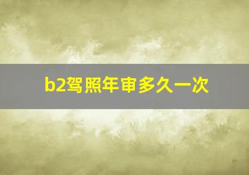 b2驾照年审多久一次