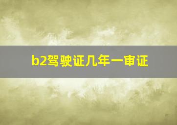 b2驾驶证几年一审证