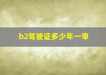 b2驾驶证多少年一审