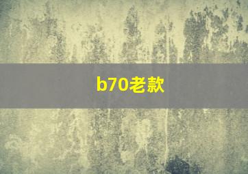 b70老款