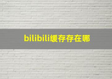 bilibili缓存存在哪