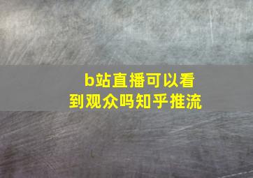 b站直播可以看到观众吗知乎推流