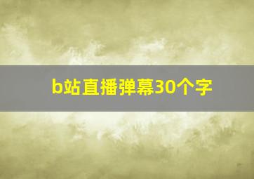 b站直播弹幕30个字