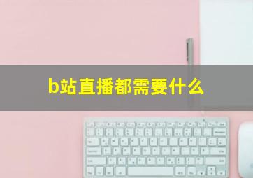 b站直播都需要什么