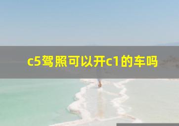 c5驾照可以开c1的车吗