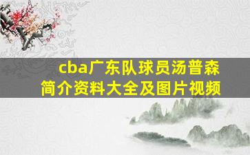 cba广东队球员汤普森简介资料大全及图片视频