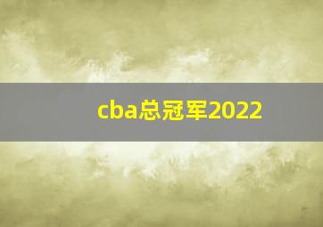 cba总冠军2022