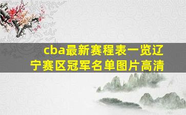 cba最新赛程表一览辽宁赛区冠军名单图片高清