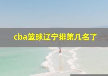 cba篮球辽宁排第几名了