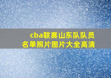 cba联赛山东队队员名单照片图片大全高清