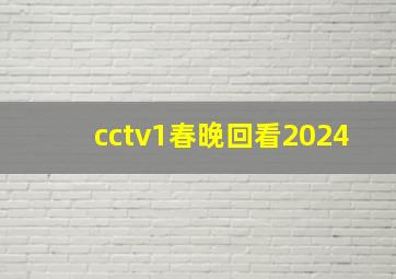 cctv1春晚回看2024