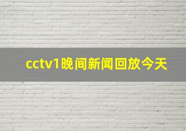 cctv1晚间新闻回放今天