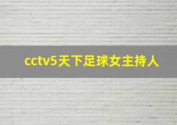 cctv5天下足球女主持人