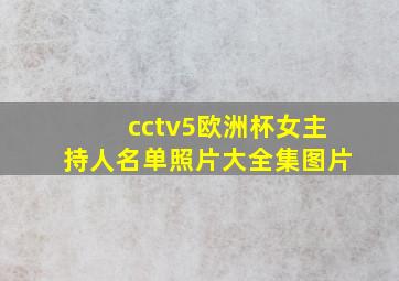 cctv5欧洲杯女主持人名单照片大全集图片