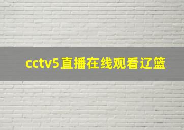 cctv5直播在线观看辽篮