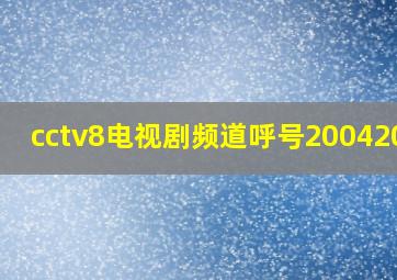 cctv8电视剧频道呼号20042009